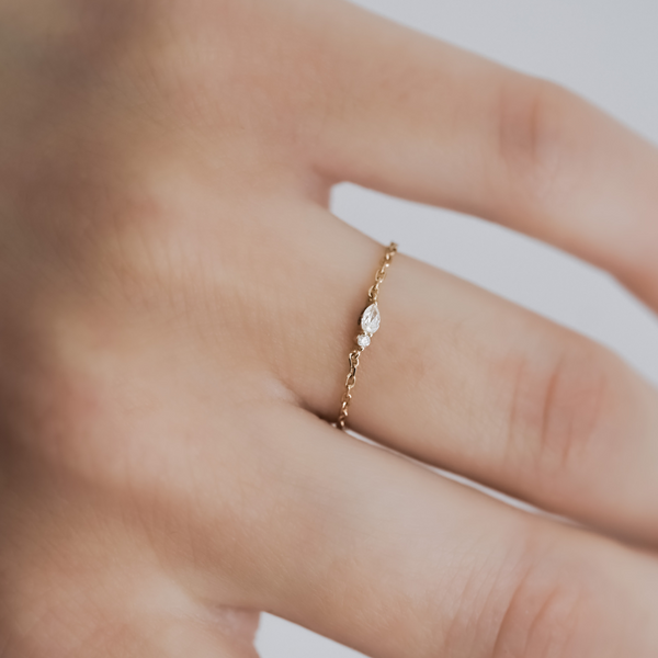 Bague Chaîne Poire Iris