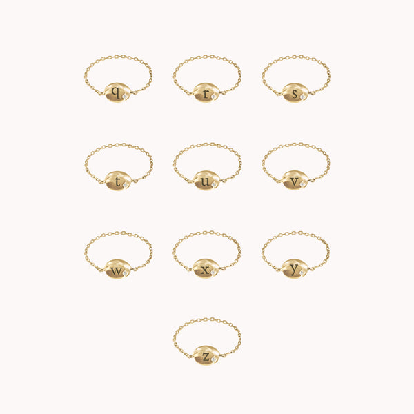 Bague Chaîne Personnalisable Alba Alphabet partie 2