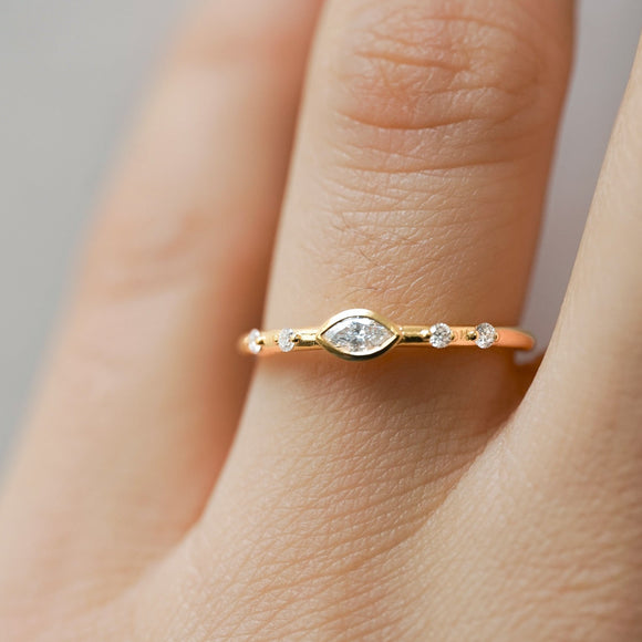 Bague Navette Moon