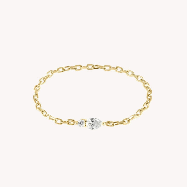 Bague Chaîne Poire Iris