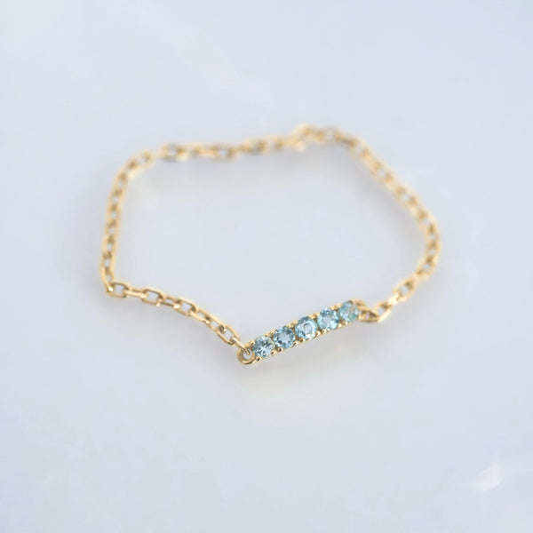 Bague Chaîne Topazes Iris