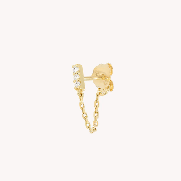 Boucle d'Oreille Chaîne Iris Diamants Blancs