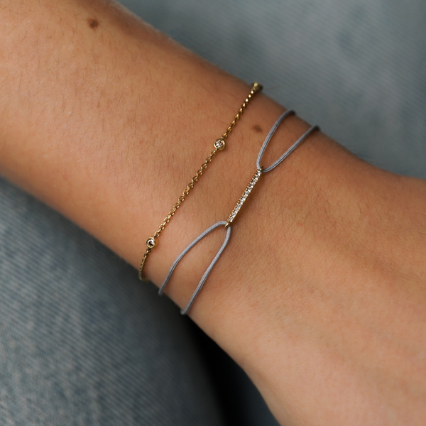 Bracelet Cordon Diamants Blancs Iris