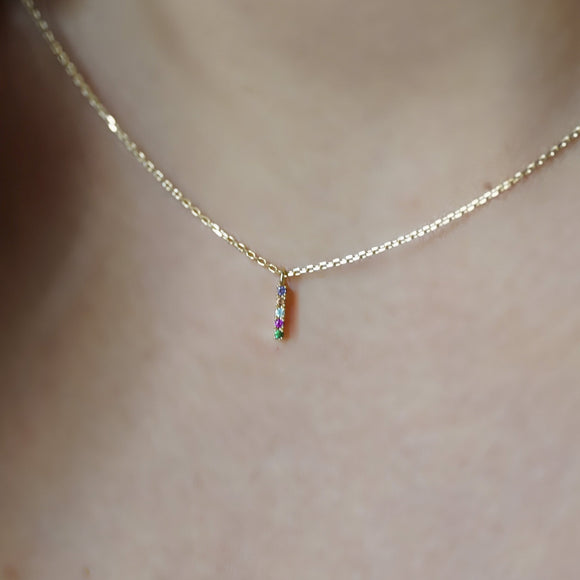 Collier Ras de Cou Iris Multicolore