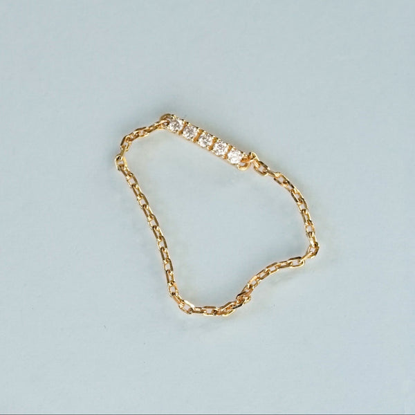 Bague Iris Chaîne Diamants Blancs