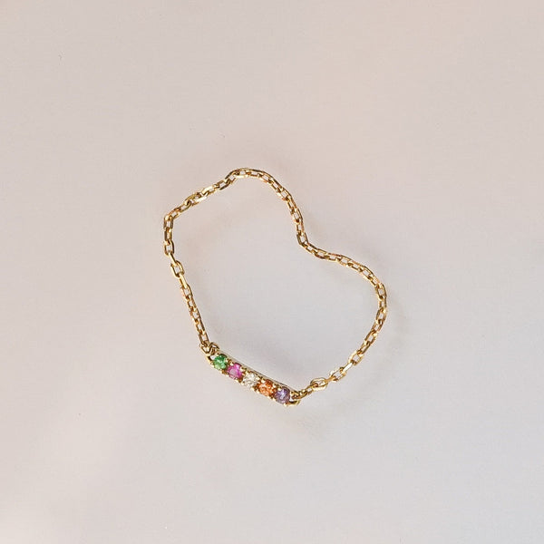 Bague Iris Chaîne Multicolore