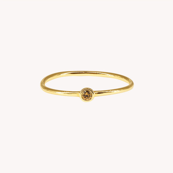 Bague Alba Diamant Brun