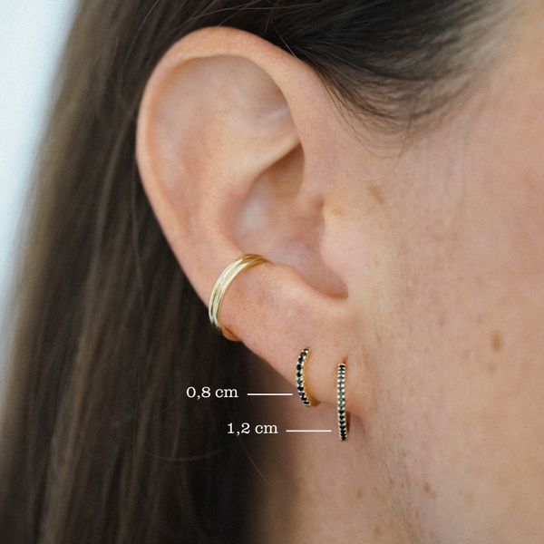 Créoles Iris Diamants Noirs