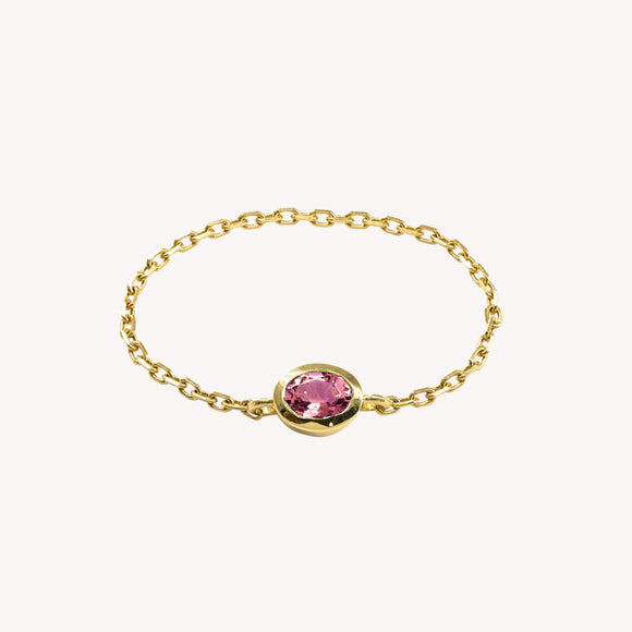 Bague Chaîne Valentine Rose