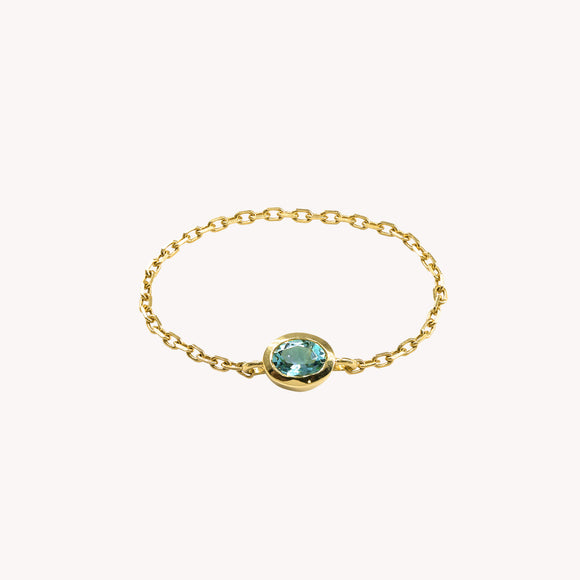 Bague Chaîne Valentine Turquoise