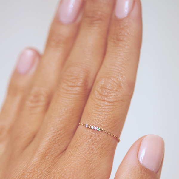 Bague Iris Chaîne Multicolore