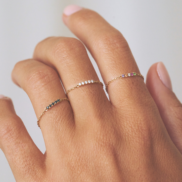 Bague Iris Chaîne Diamants Blancs