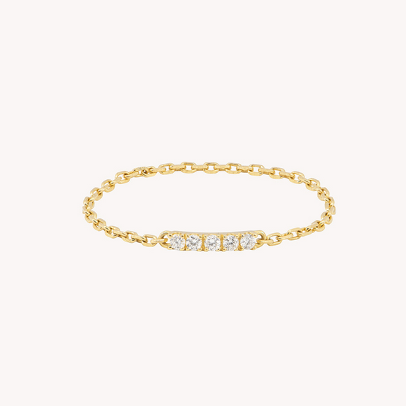Bague Iris Chaîne Diamants Blancs