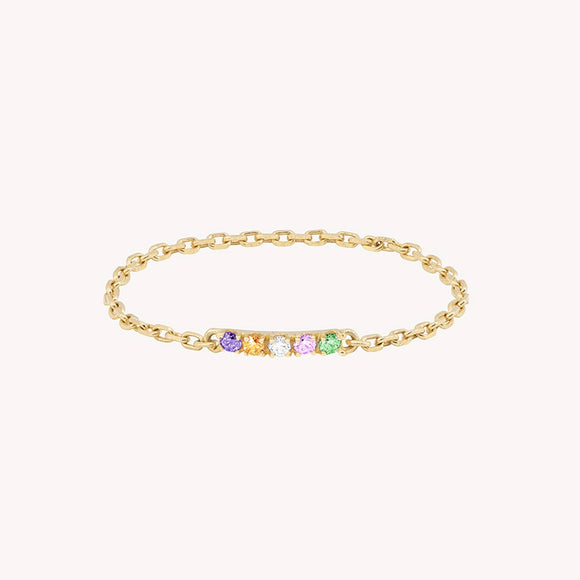 Bague Iris Chaîne Multicolore