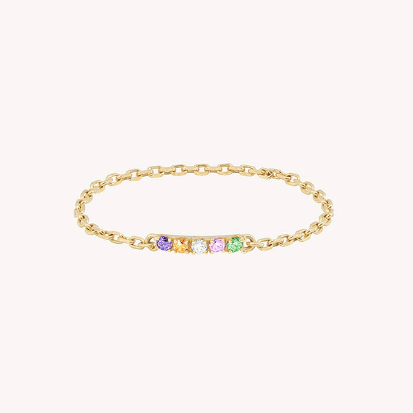 Bague Iris Chaîne Multicolore