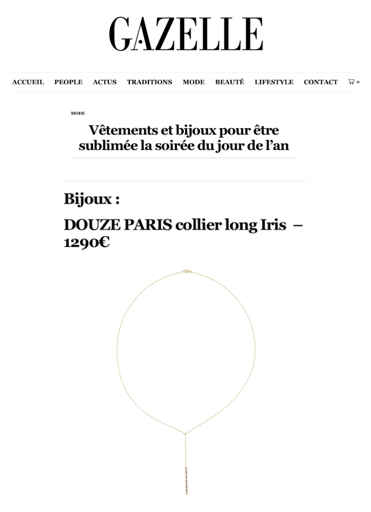 GAZELLE, DÉCEMBRE 2023