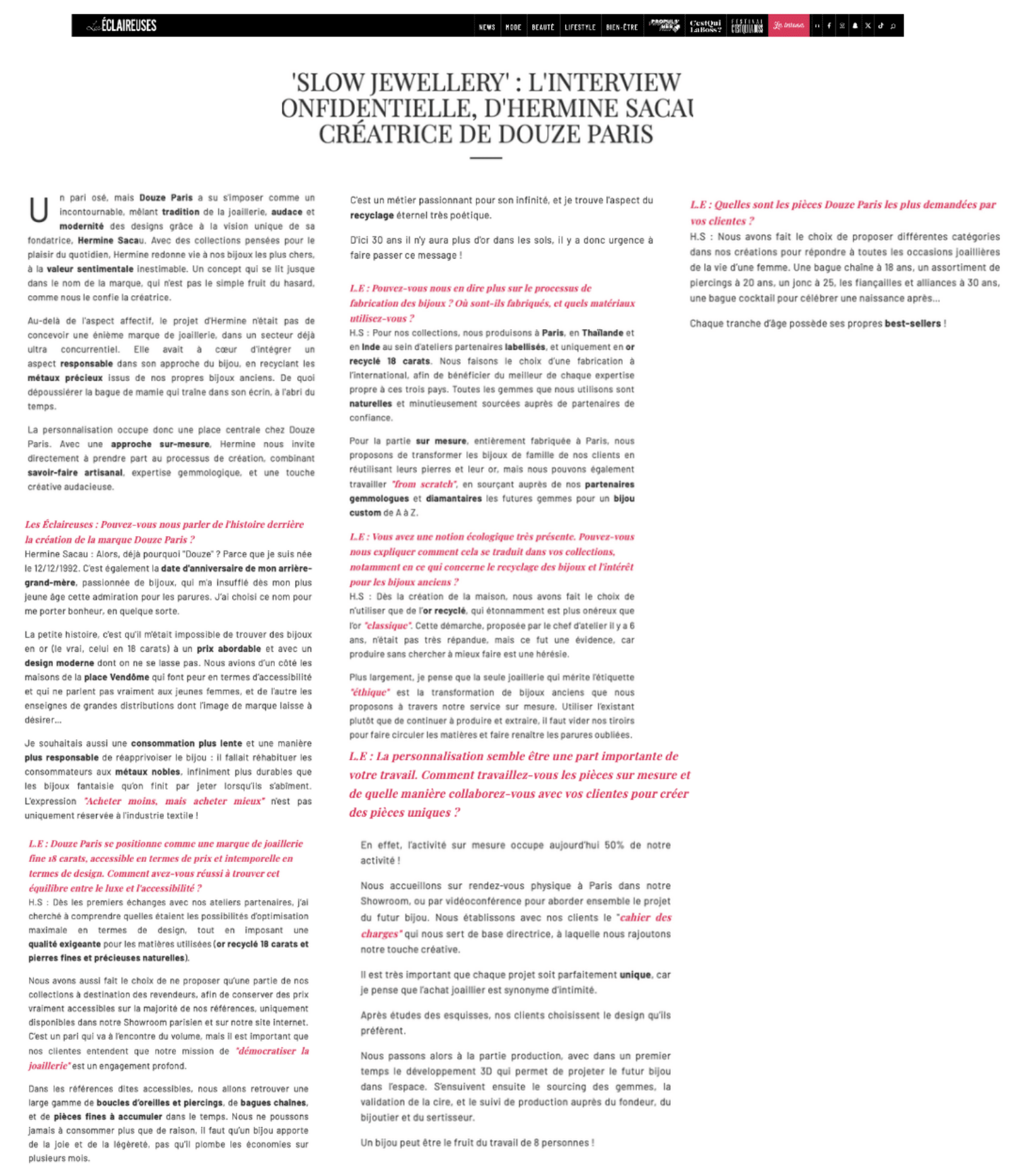 LES ÉCLAIREUSES, DÉCEMBRE 2023