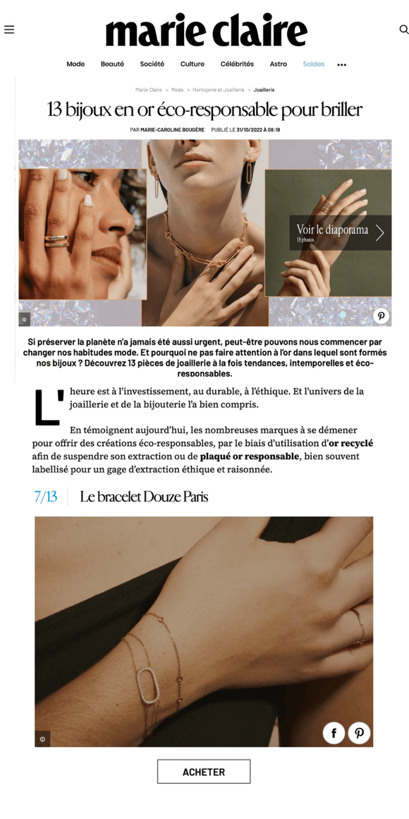 MARIE CLAIRE ONLINE, NOVEMBRE 2023