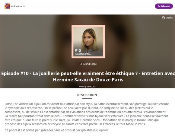 Podcast Joaillerie Douze Paris Le Grand Large 