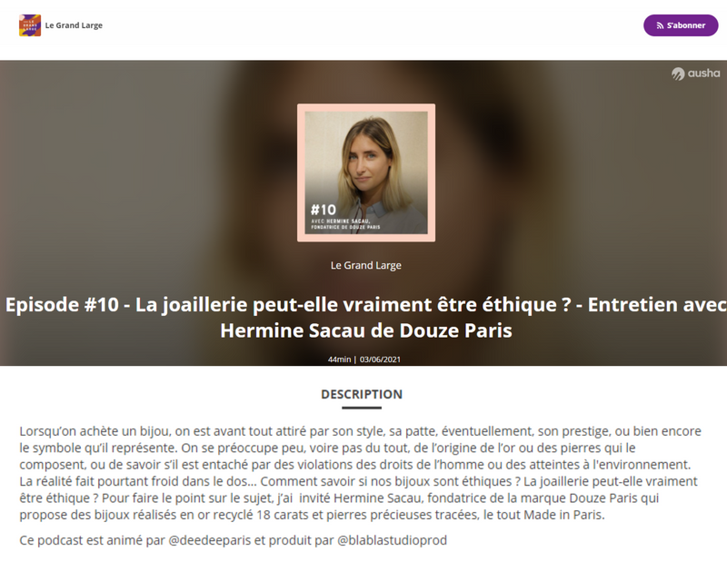 Podcast Joaillerie Douze Paris Le Grand Large 
