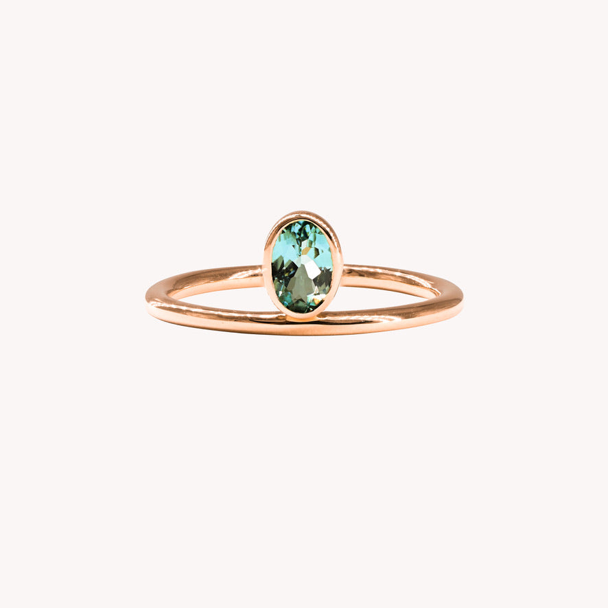 Turquoise Off-center Valentine Ring