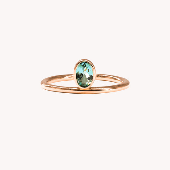 Bague Valentine Décentrée Turquoise