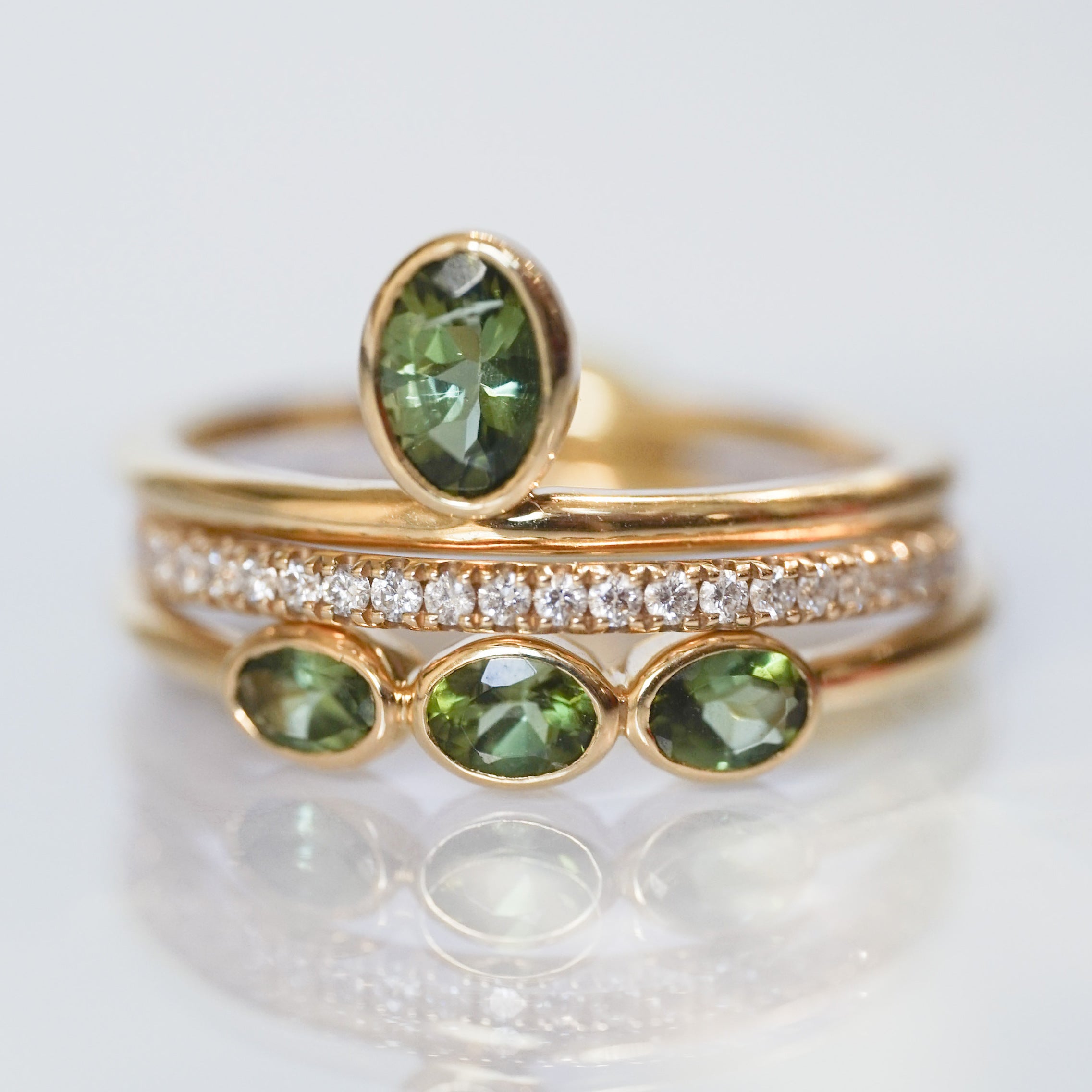 Bague Valentine Trio Vert