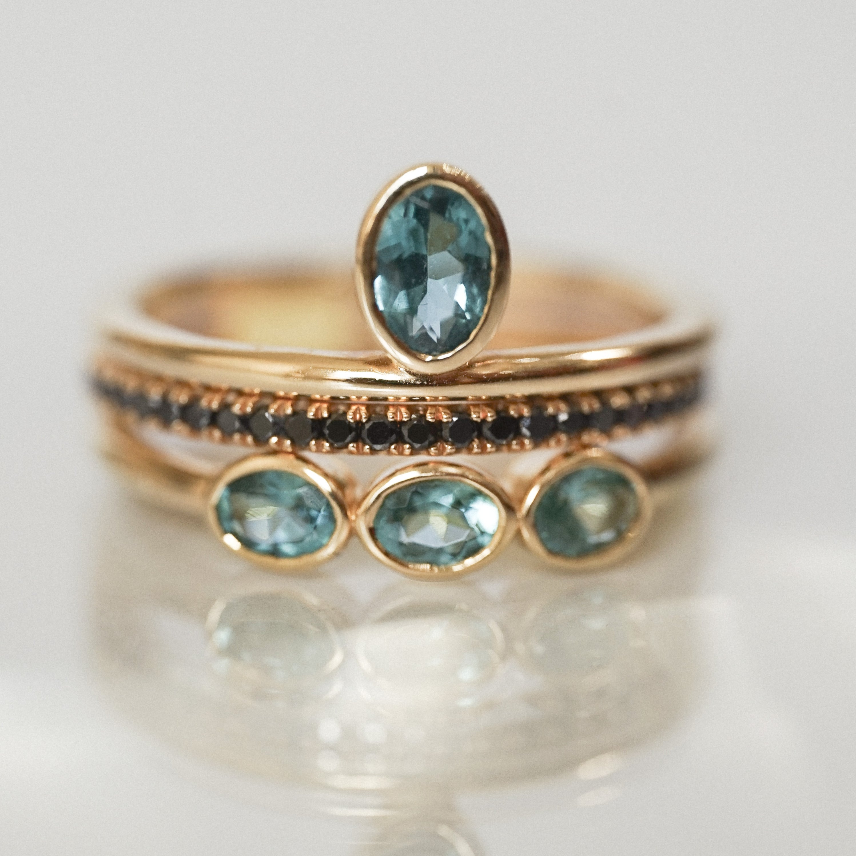 Bague Valentine Décentrée Turquoise