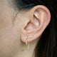 Puce poire Iris et boucle d'oreille chaîne poire Iris