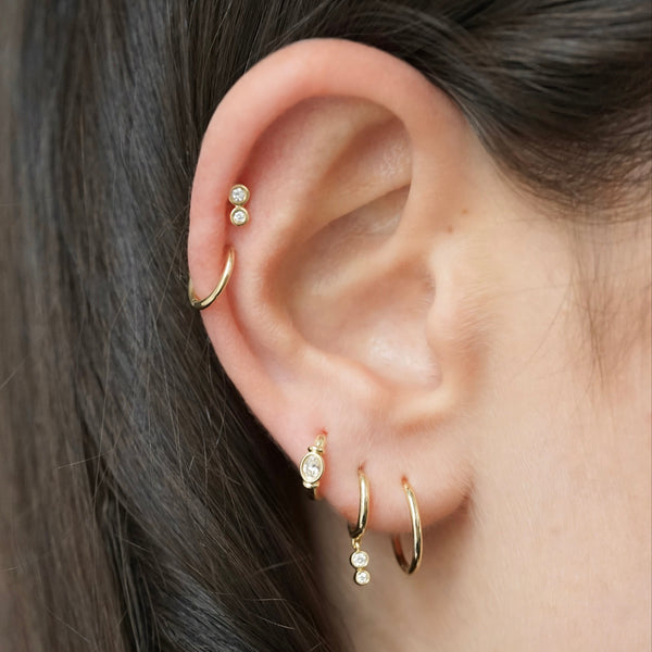 Accumulation creole Alba 1.2 cm -creole Lorene - creole diamant Valentine-Creole Alba- Piercing Lorene