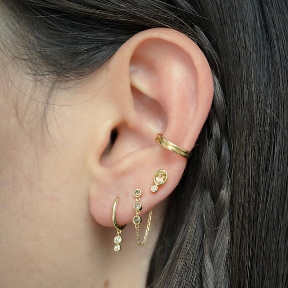 Accumulation-Creole_Lorene-_BO_chaine_Alba_diamants_bruns-_Puce_Valentine_coloree-Cuff_double_Alba_Douze Paris