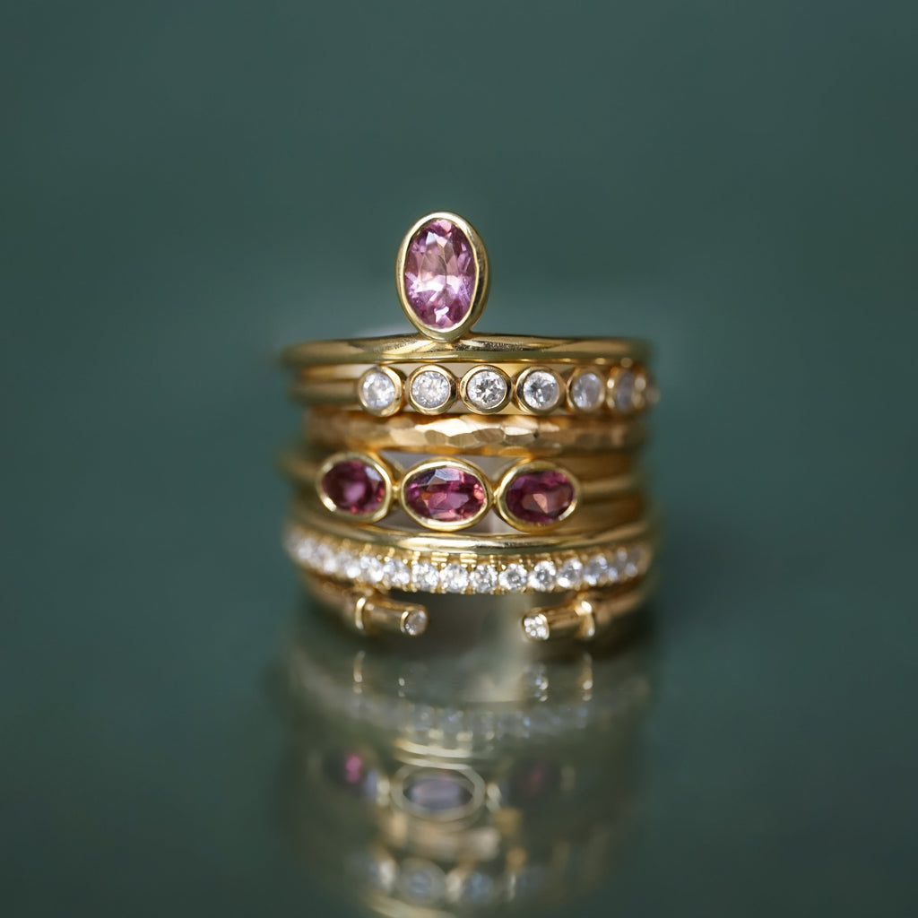 Bague Décentrée Rose Valentine