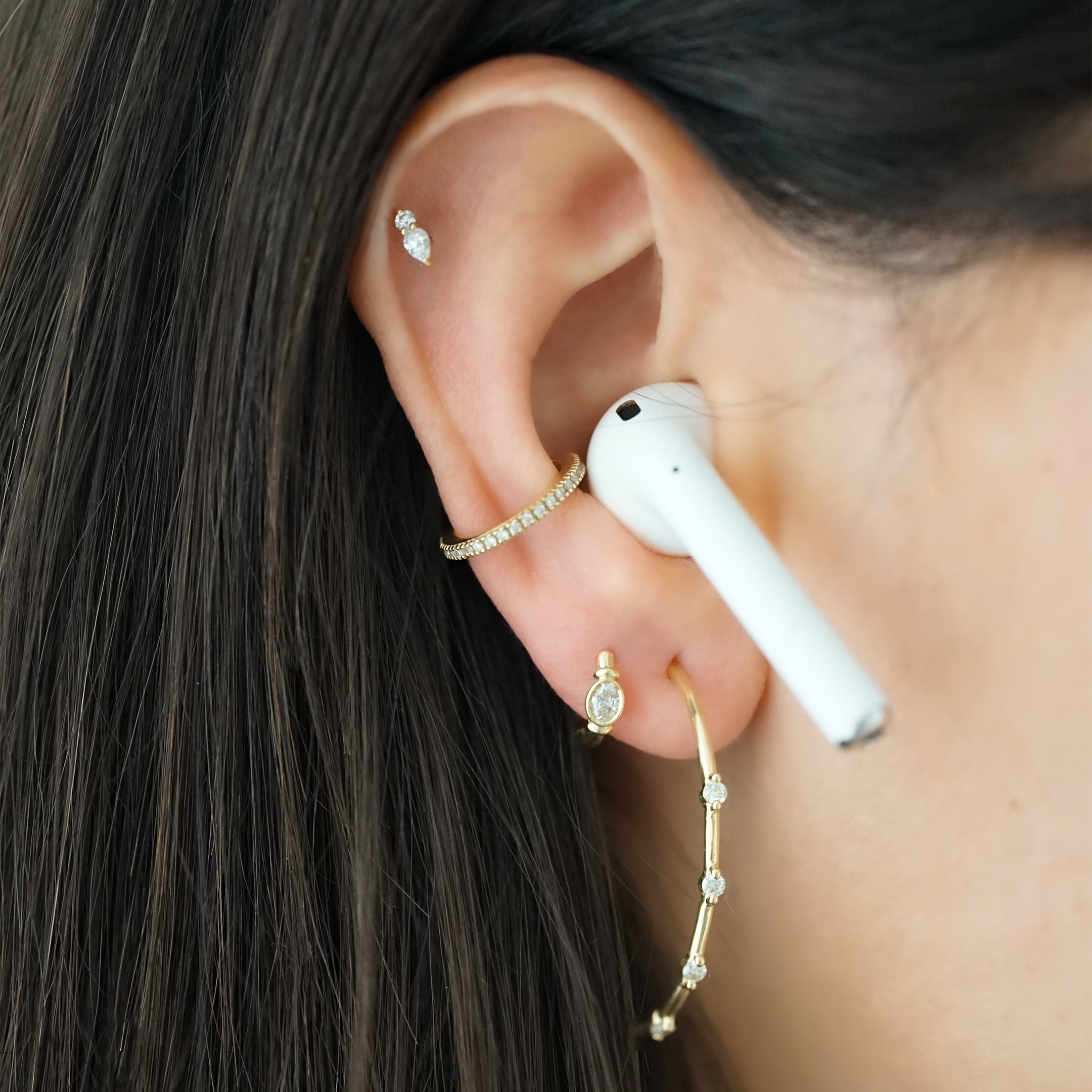 Full Moon hoop earrings