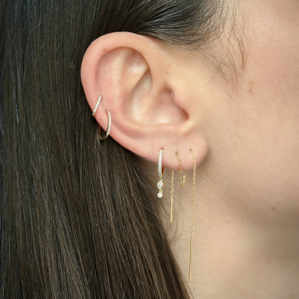 Boucle d'oreille Alba longue