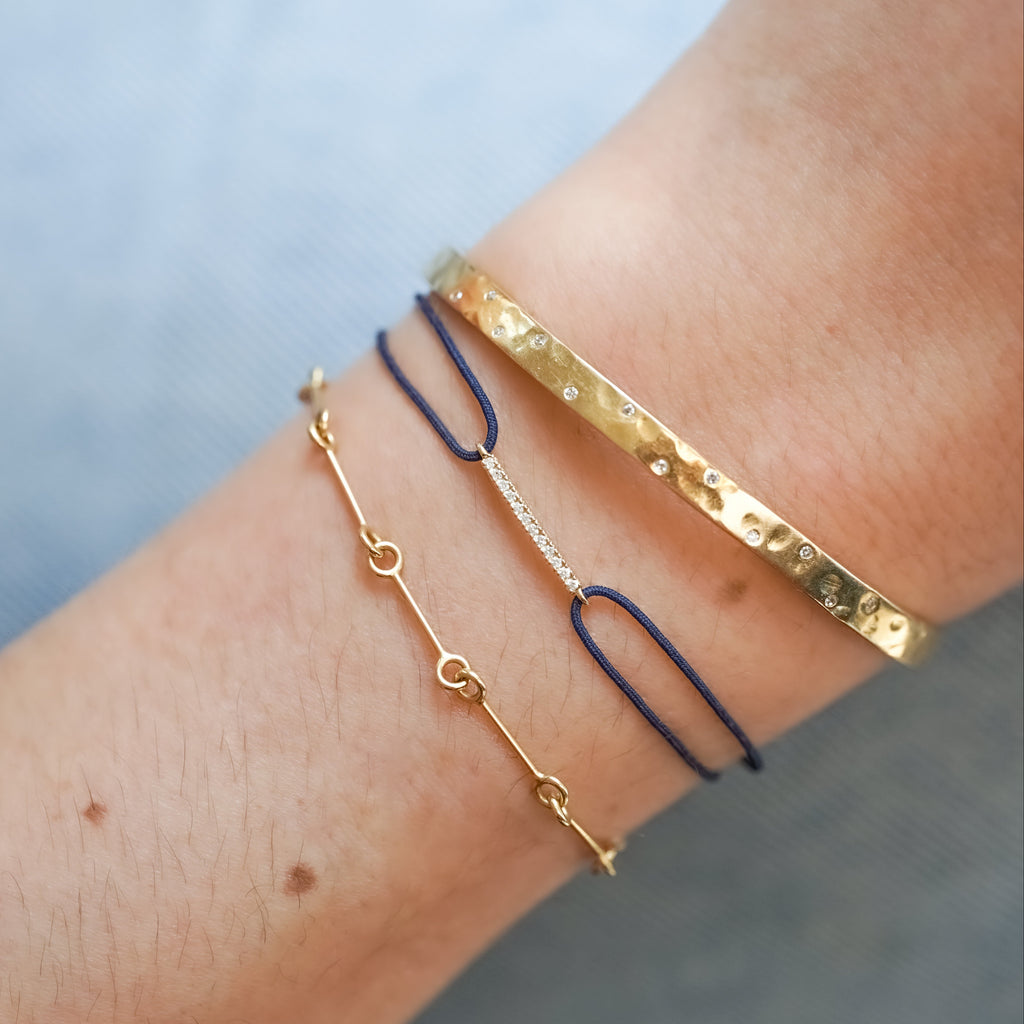 Bracelet Cordon Diamants Blancs Iris