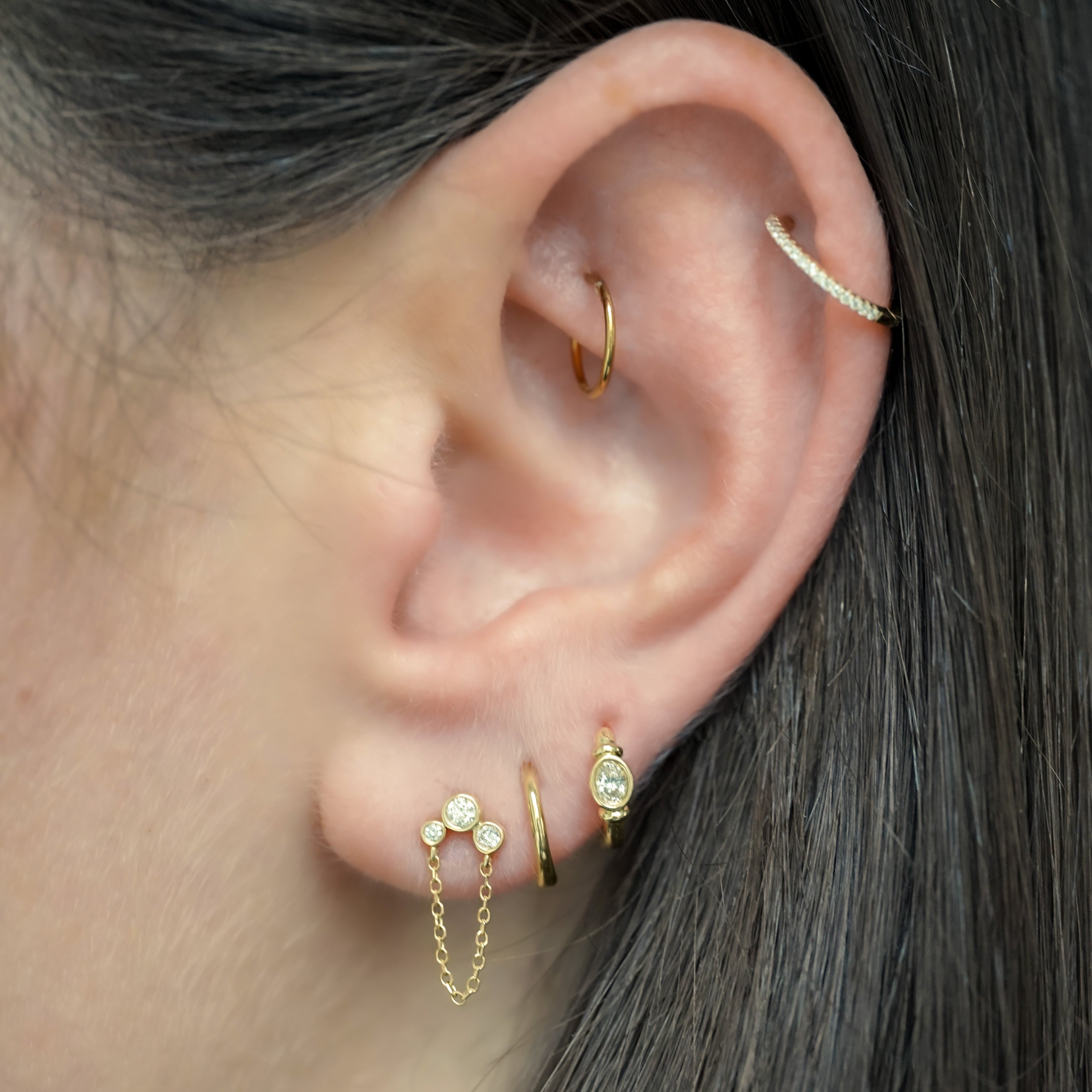Boucle d'oreille Chaîne Lorène