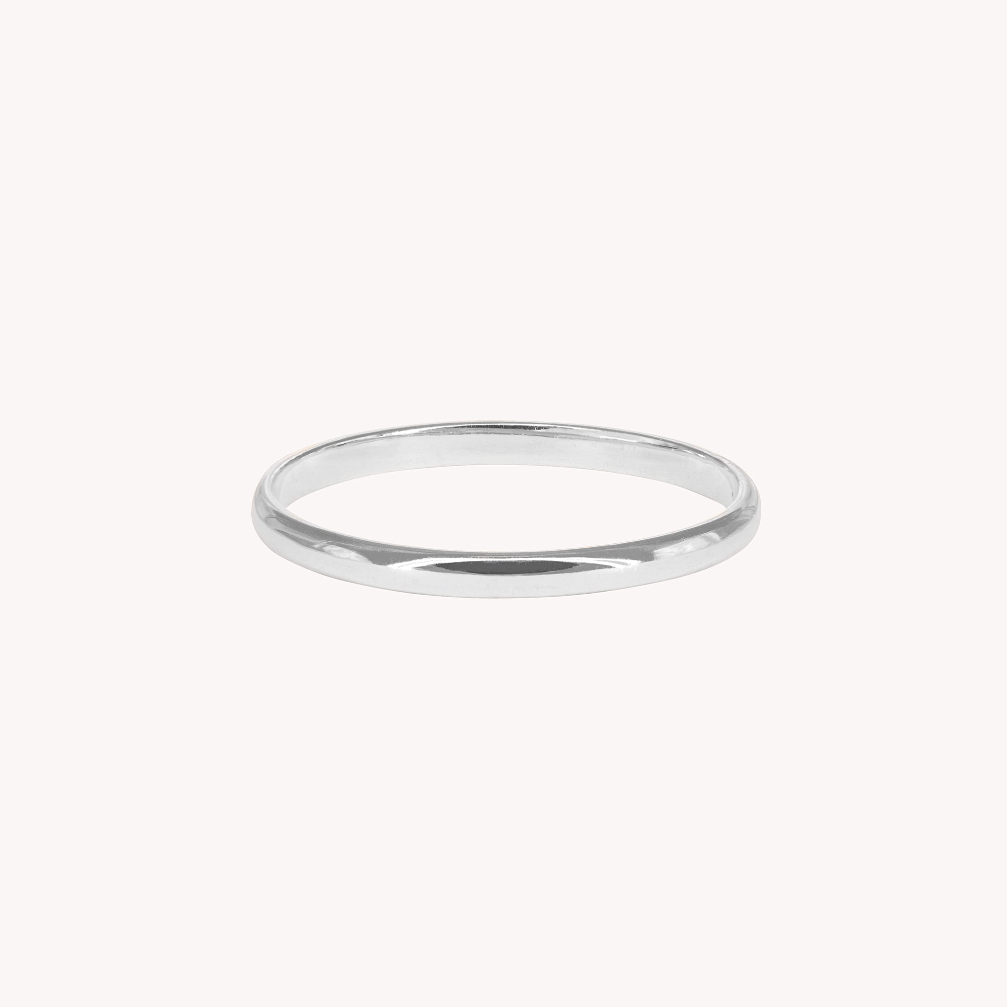 Alba Men's Half-Ring Wedding Band 2 mm