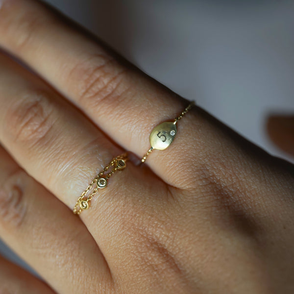 bague chaine personnalisable alba