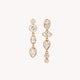 BOUCLES D'OREILLES DIAMANT MOON OR ROSE