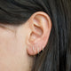 Boucle d'oreille chaine diamants blancs Iris et mini créoles diamants blancs Iris