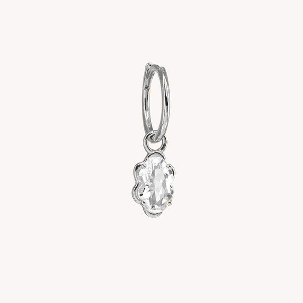 Boucle d'oreille nuage Or blanc