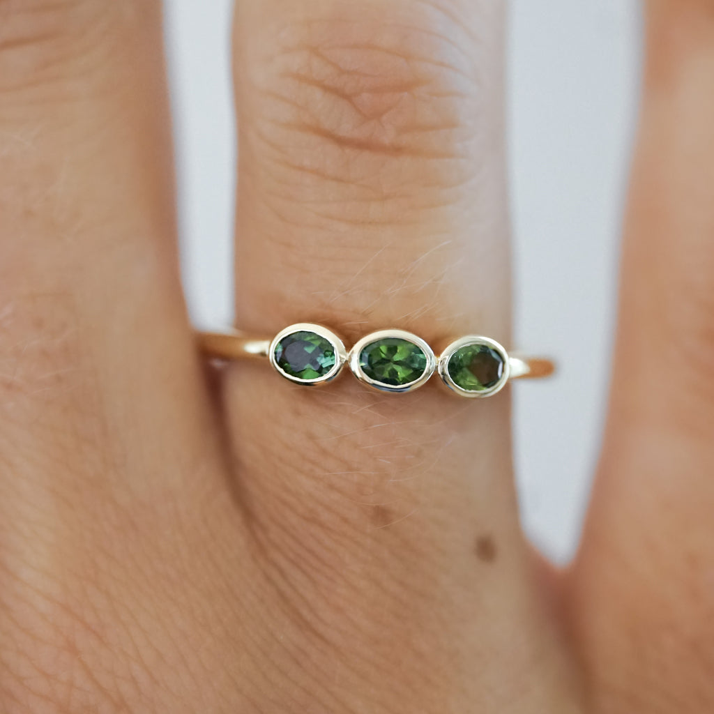 Bague Valentine Trio Vert