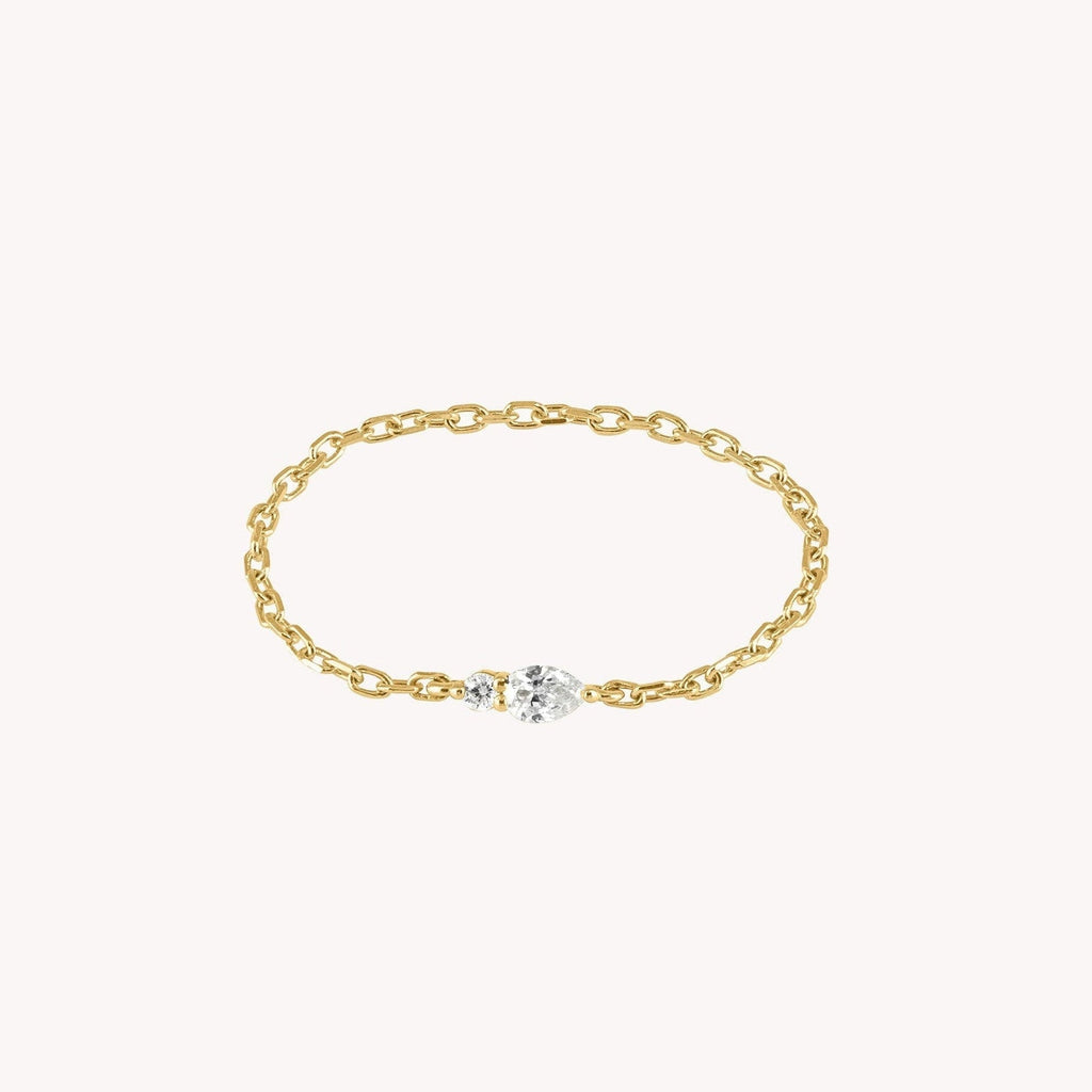 Iris Pear Chain Ring