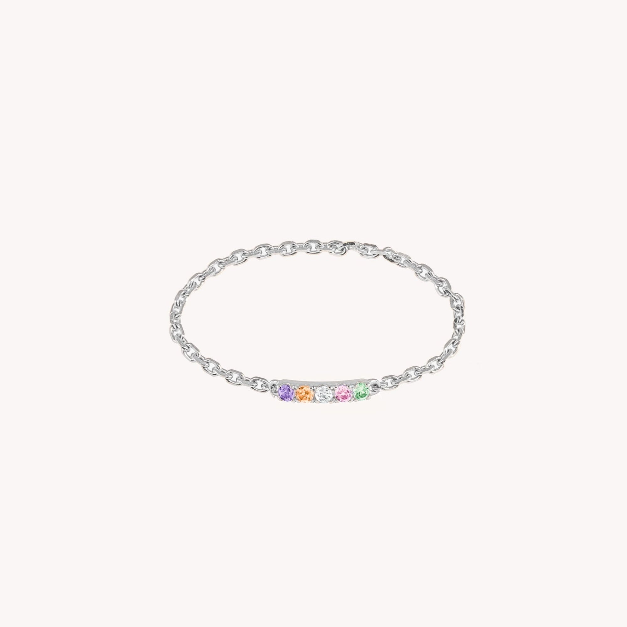 Bague Chaîne Multicolore Iris