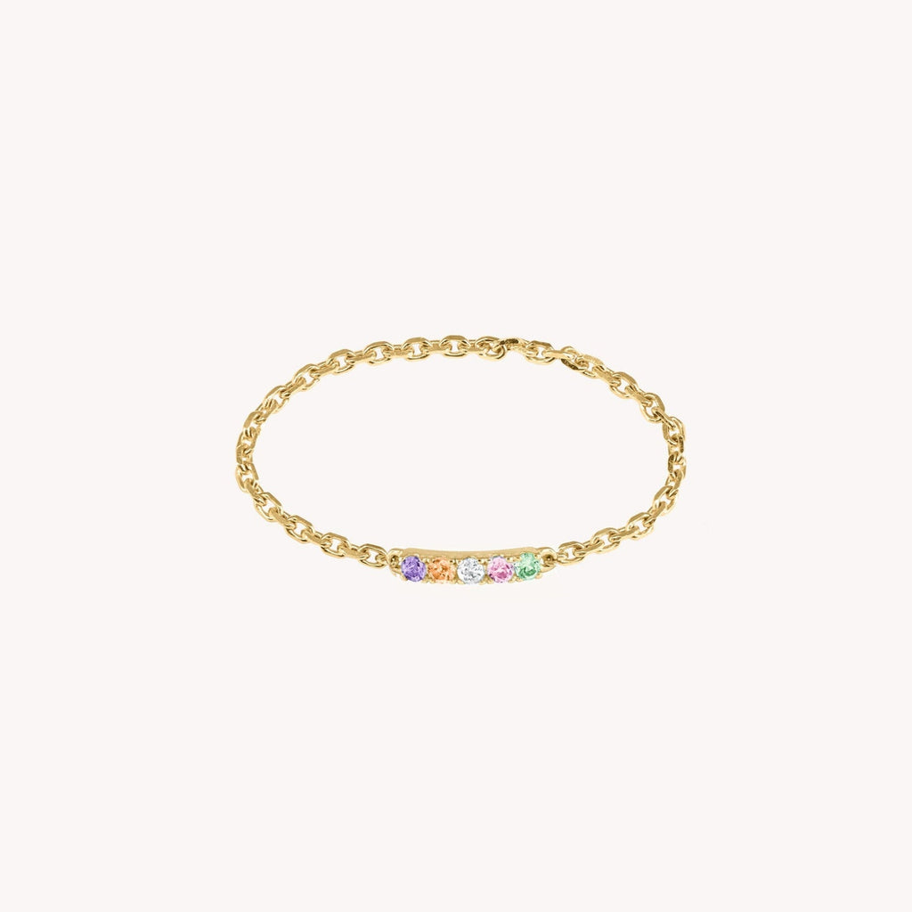 Iris Multicolor Chain Ring
