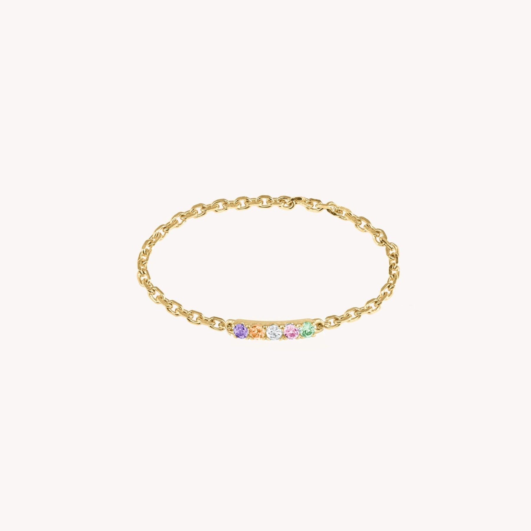 Bague Chaîne Multicolore Iris