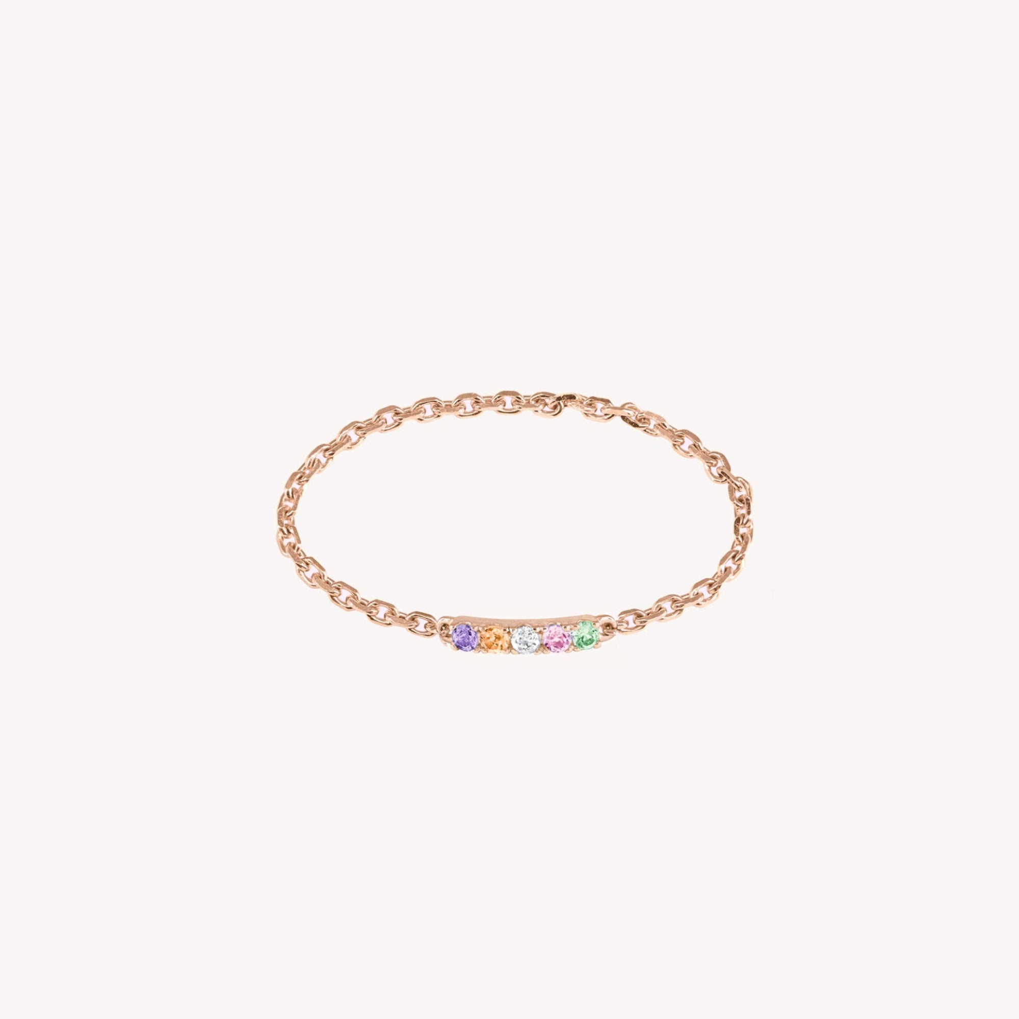 Bague Chaîne Multicolore Iris