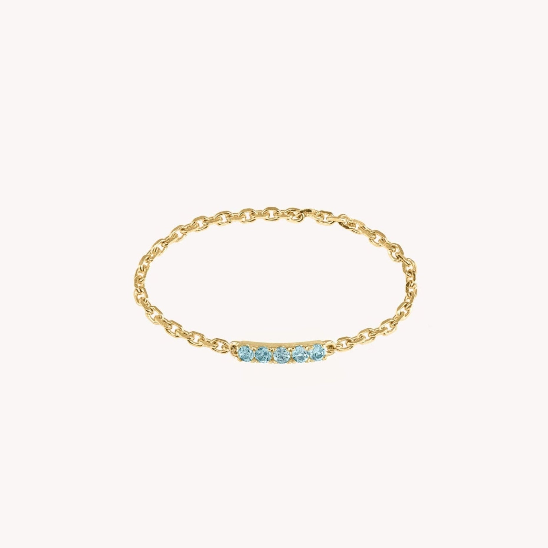 Bague Chaîne Topazes Iris