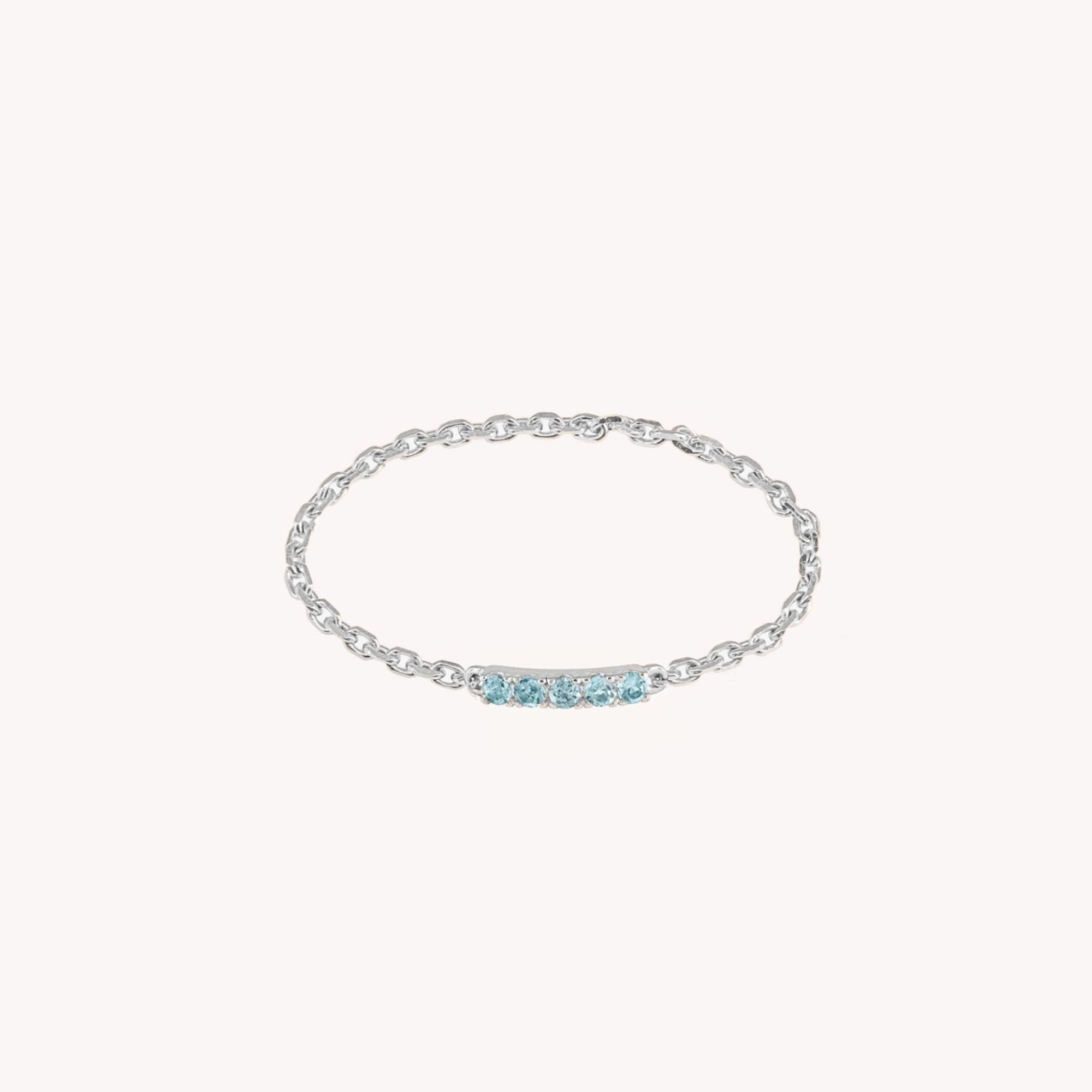 Bague Chaîne Topazes Iris