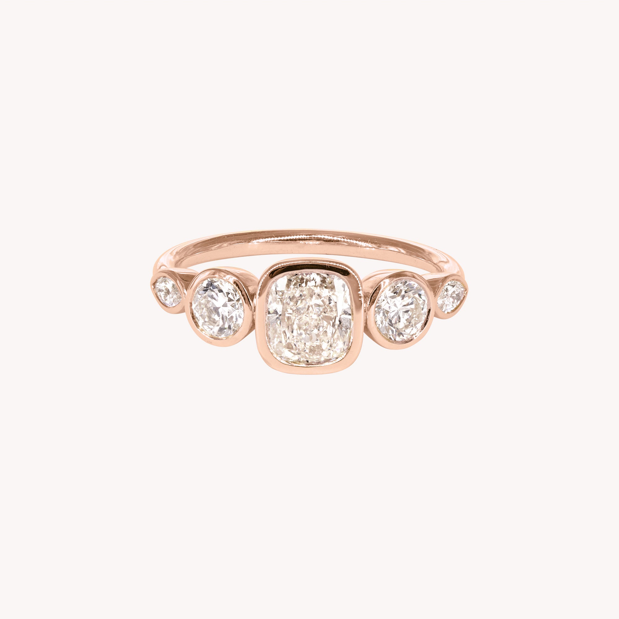 Bague de fiançailles - Composition Diamant Coussin - 1.66ct